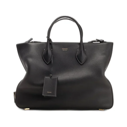 Ferragamo Logo-Printed Luggage Tag Tote Bag