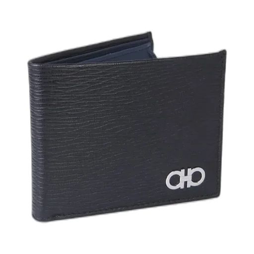 Ferragamo Gancini Logo Plaque Bi-Fold Wallet