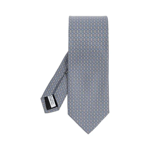 Ferragamo Vara Buckle Printed Tie