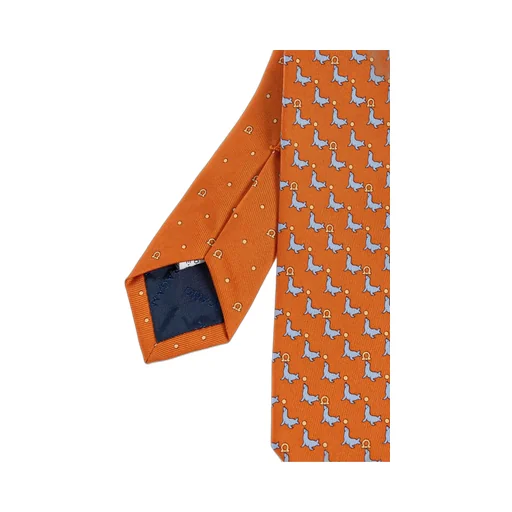 Ferragamo Patterned Pointed Tip Tie