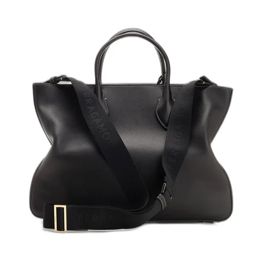 Ferragamo Logo-Printed Luggage Tag Tote Bag