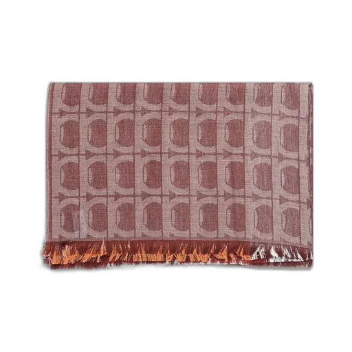 Ferragamo Gancini Colourblock Frayed-Edge Scarf