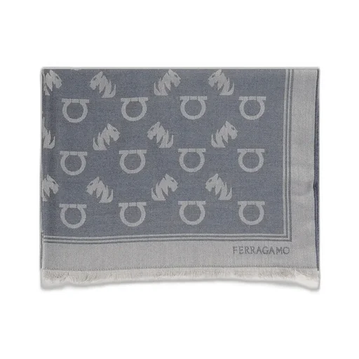 Ferragamo Jacquard Feline Motif Scarf