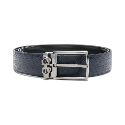 Ferragamo Logo Plaque Buckled Belt