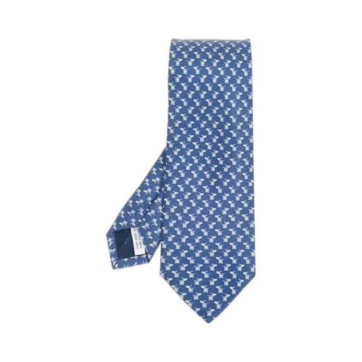 Ferragamo Gancini Motif Jacquard Tie