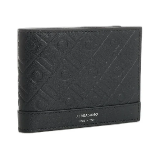 Ferragamo Monogram Dmbossed Bi-Fold Wallet