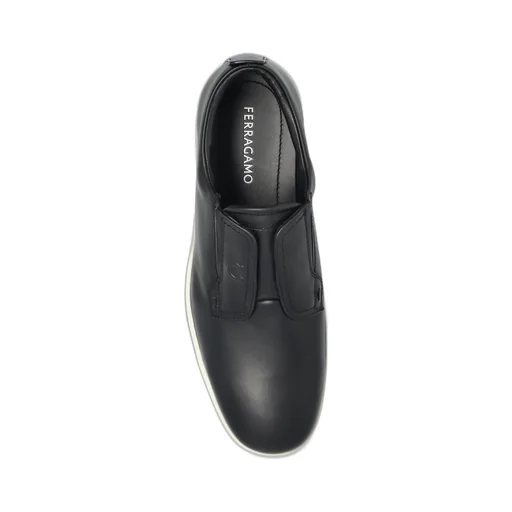 Ferragamo Round Toe Slip-On Sneakers