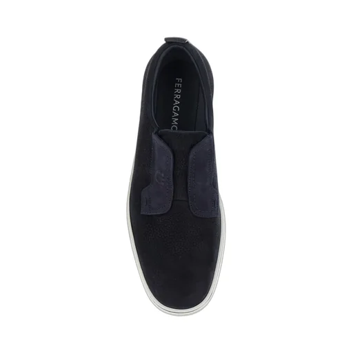 Ferragamo Round-Toe Slip-On Sneakers