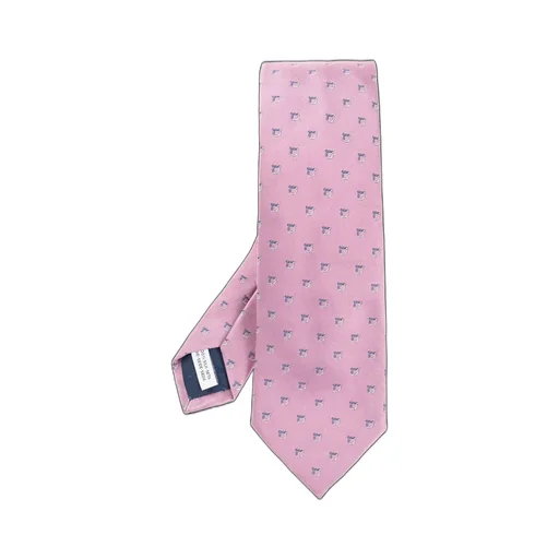 Ferragamo Two Tone Gancini Jacquard Tie