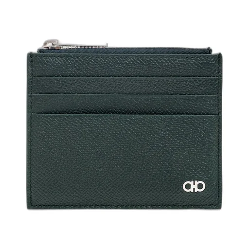 Ferragamo Gancini Plaque Zipped Card Holder