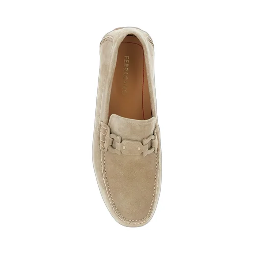 Ferragamo Almond-Toe Slip-On Loafers