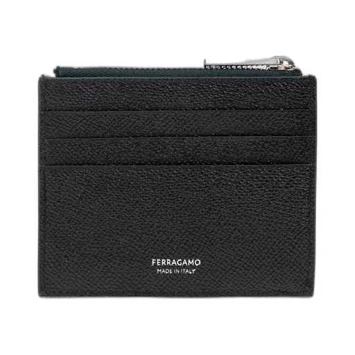 Ferragamo Gancini Plaque Zipped Card Holder
