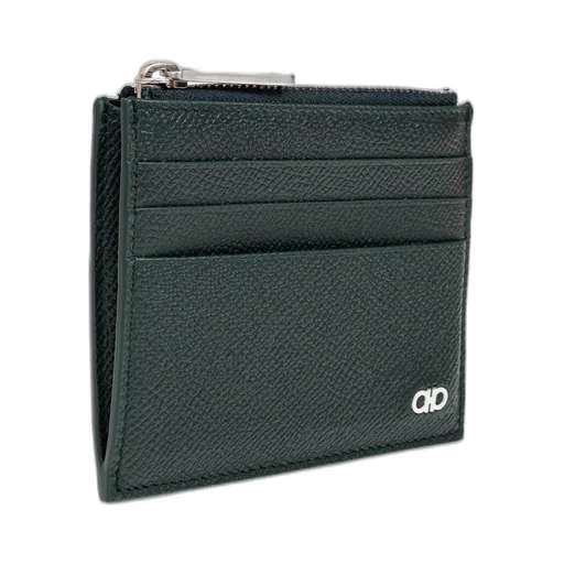 Ferragamo Gancini Plaque Zipped Card Holder