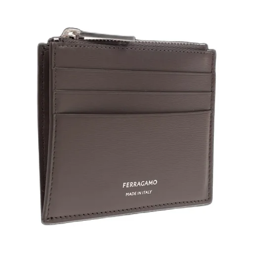 Ferragamo Logo Printed Zipped Cardholder