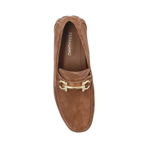 Ferragamo Gancini Ornament Driver Shoes