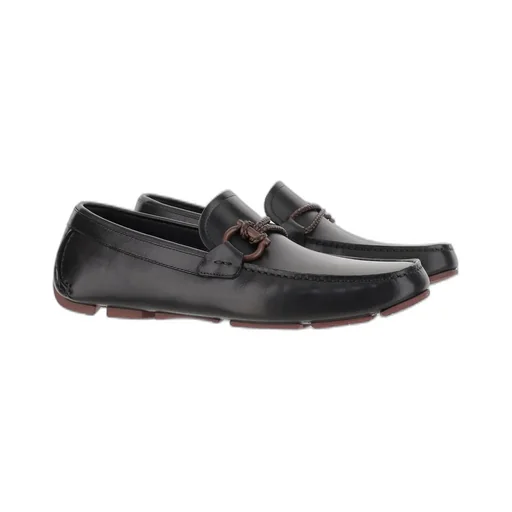 Ferragamo Gancini Ornament Driver Shoes