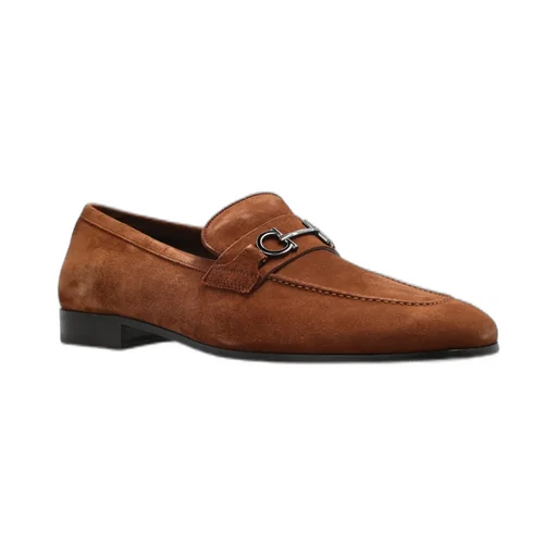 Ferragamo Gancini Buckle Slip-On Loafers