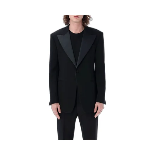 Ferragamo Single-Breasted Tuxedo Tailored Blazer