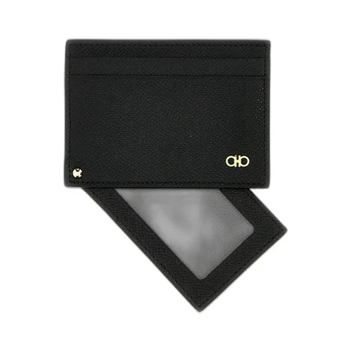 Ferragamo Gancini Plaque Wallet Card Holder Set