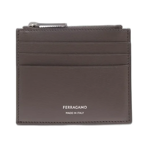 Ferragamo Logo Printed Zipped Cardholder