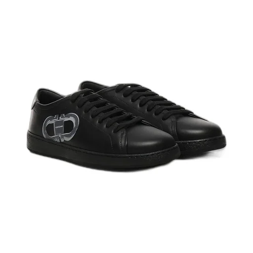 Ferragamo Double Gancini Lace-Up Sneakers