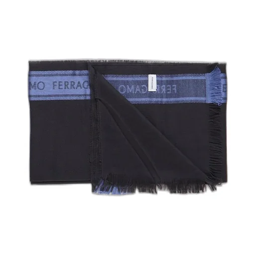 Ferragamo Logo-Trim Fringed Scarf