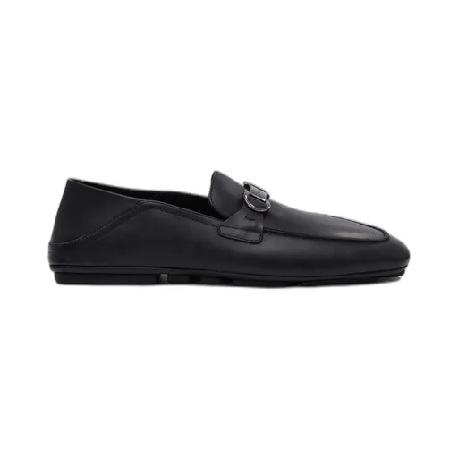 Ferragamo Gancini-Plaque Hybrid Driver Loafers