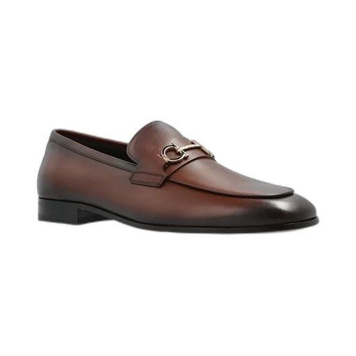 Ferragamo Gancini Ornament Moccasin Loafers