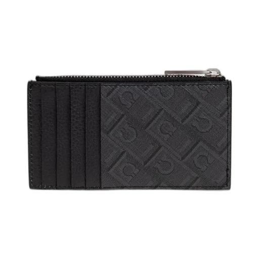 Ferragamo Monogram Pattern Zipped Wallet