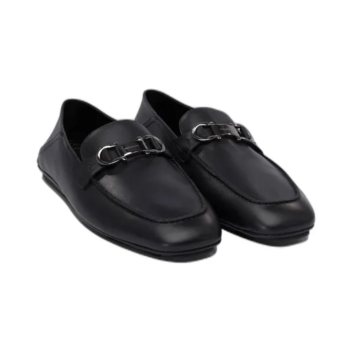 Ferragamo Gancini-Plaque Hybrid Driver Loafers
