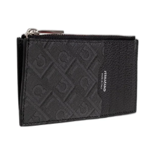 Ferragamo Monogram Pattern Zipped Wallet