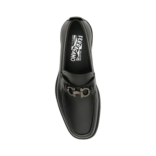 Ferragamo Gancini Plaque Loafers
