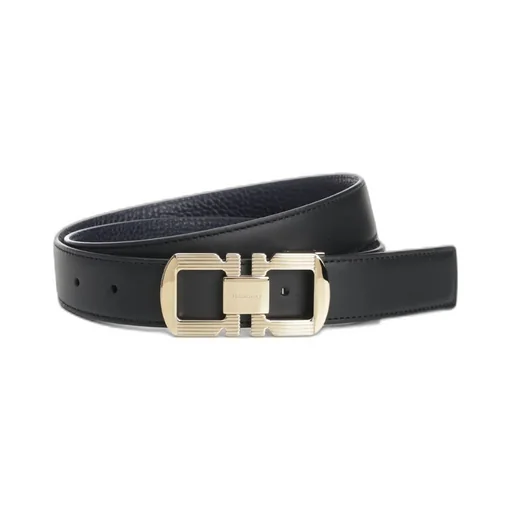 Ferragamo Geometric Gancini Buckle Reversible Belt