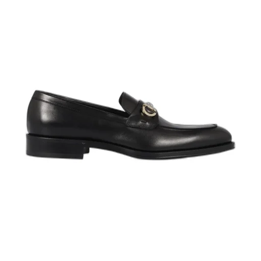 Ferragamo Gancini-Plaque Almond-Toe Loafers