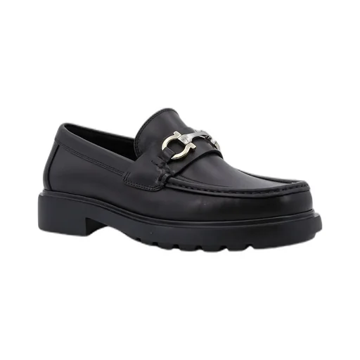 Ferragamo Gancini-Plaque Slip-On Loafers