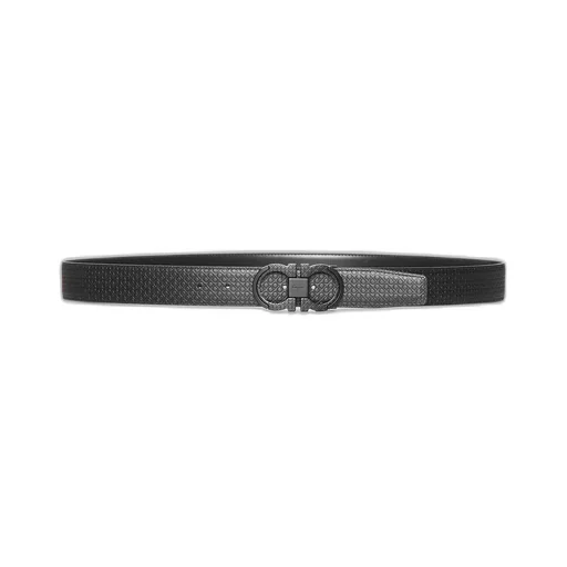 Ferragamo Gancini Logo Plaque Reversible Belt