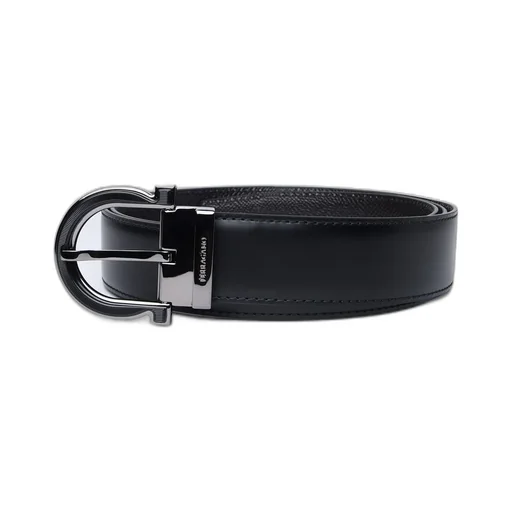 Ferragamo Gancini Buckled Reversible Belt