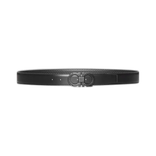 Ferragamo Gancini Logo Plaque Reversible Belt