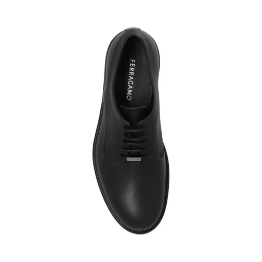 Ferragamo Logo-Embossed Lace-Up Derby Shoes