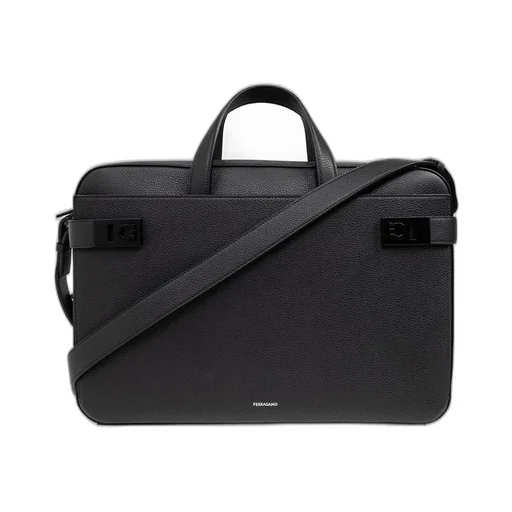 Ferragamo Gancini-Buckle Zipped Briefcase