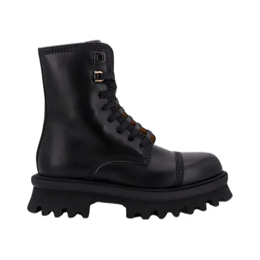 Ferragamo Chunky-Sole Lace-Up Ankle Boots