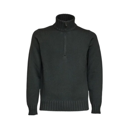 Filippo De Laurentiis Ribbed Half-Zip Knitwear