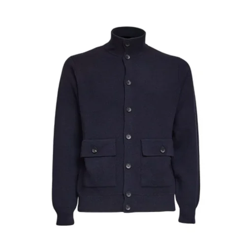 Filippo De Laurentiis Buttoned High-Neck Knitwear