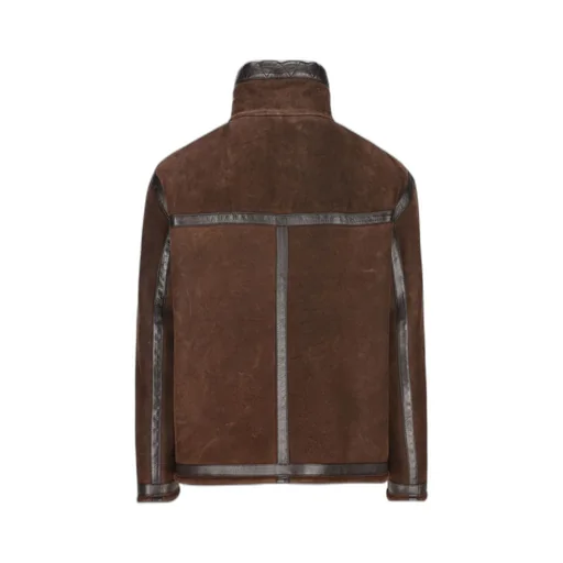 Fendi High Neck Zip-Up Oversized Jacket