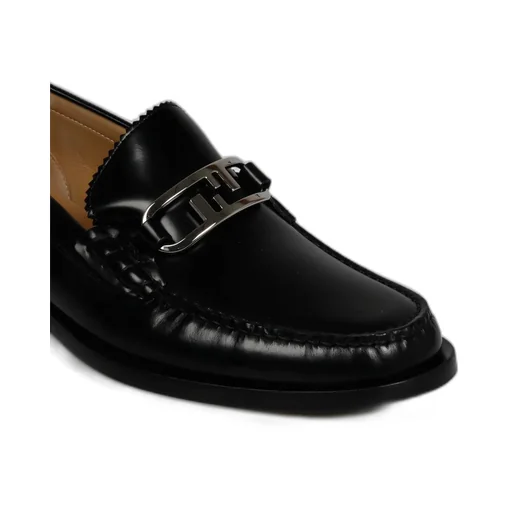 Fendi O'lock Logo-Plaque Loafers