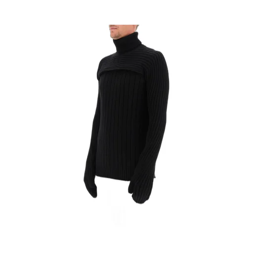 Fendi Turtleneck Rib-Knit Sweater