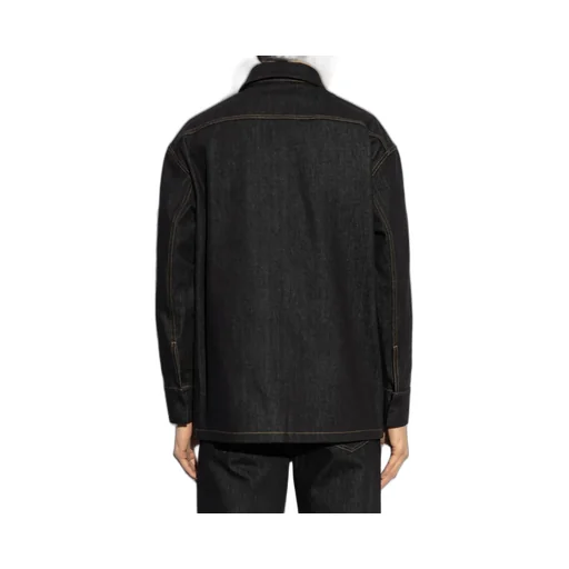Fendi Logo Embroidered Denim Jacket