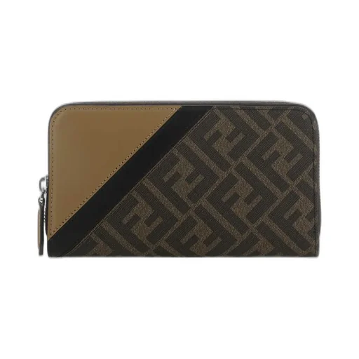 Fendi Monogram Printed Zip Around Wallet
