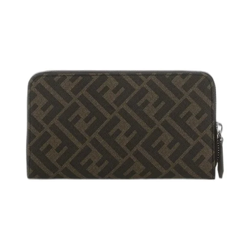 Fendi Monogram Printed Zip Around Wallet