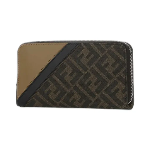Fendi Monogram Printed Zip Around Wallet